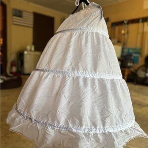 White Layered Petticoat Skirt